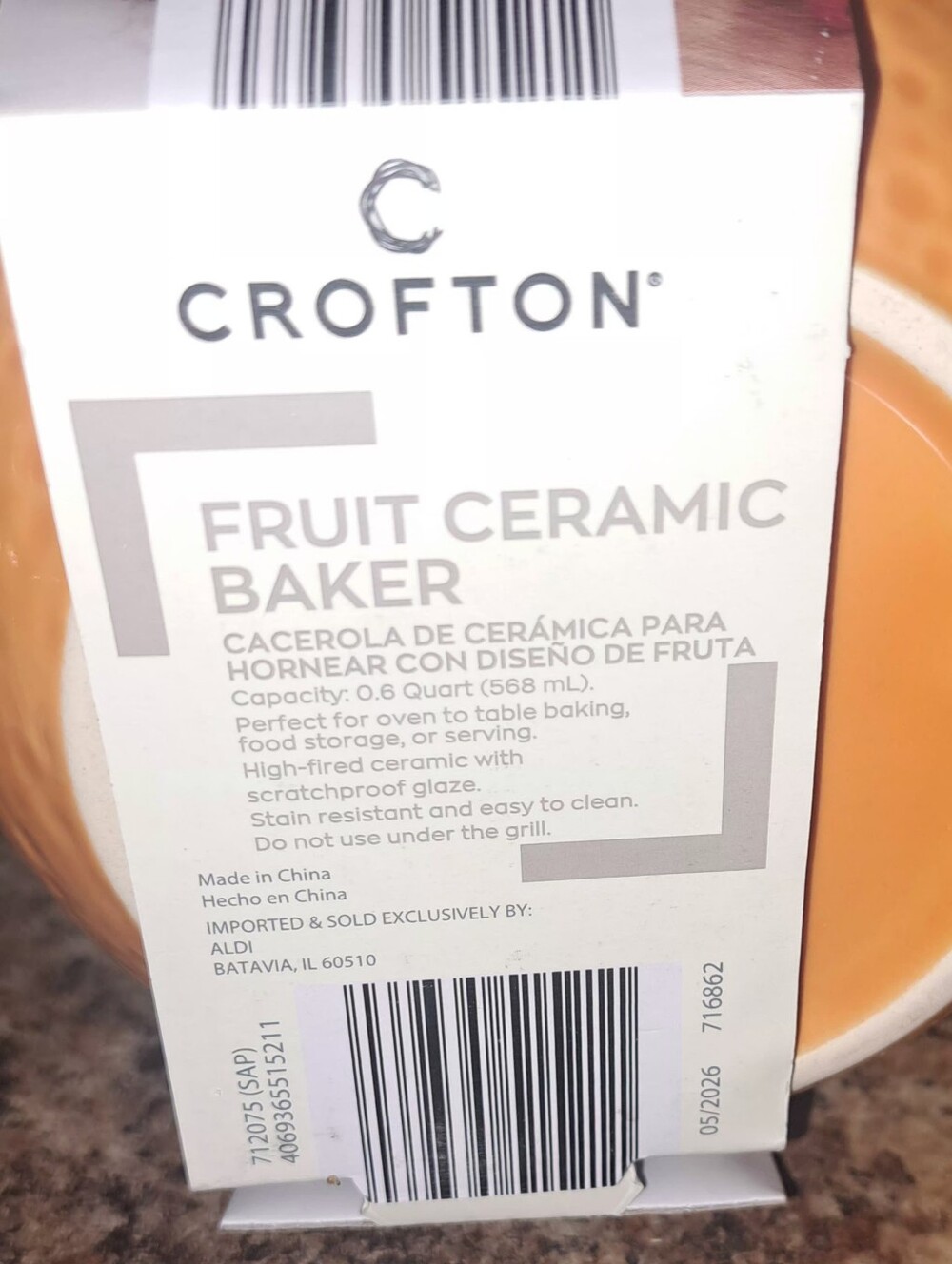 Croton Ceramic Fruit Bakeware in Orange and Lime Green - Picture 7 of 7
